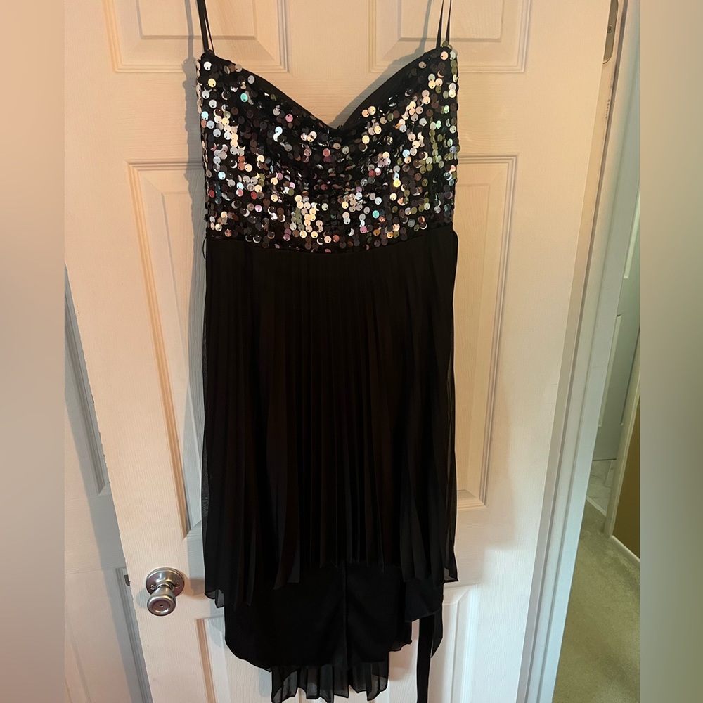 XL Black high low dress. Only worn once! In new condition!